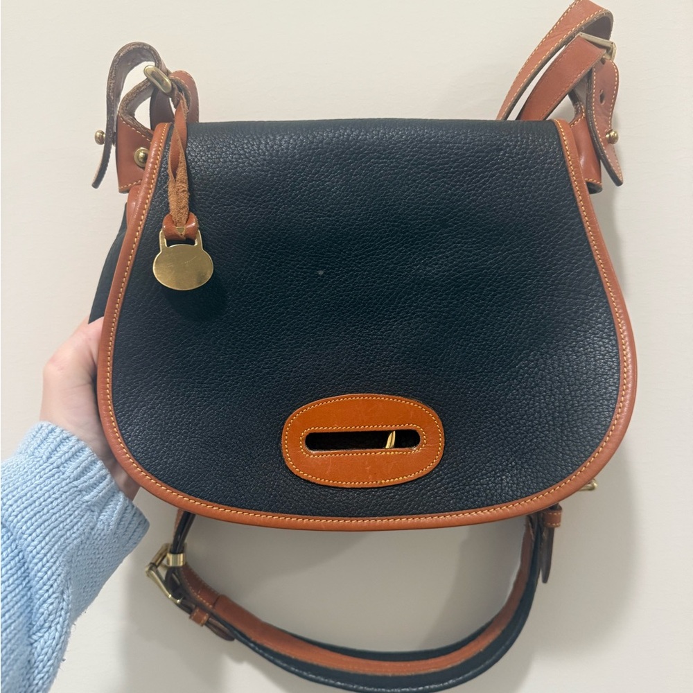 Dooney & Bourke Black and Tan Crossbody Bag